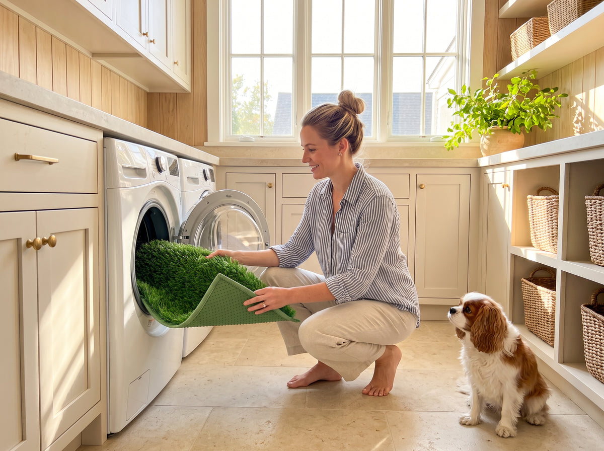 TidiTurf — The machine-washable dog turf.